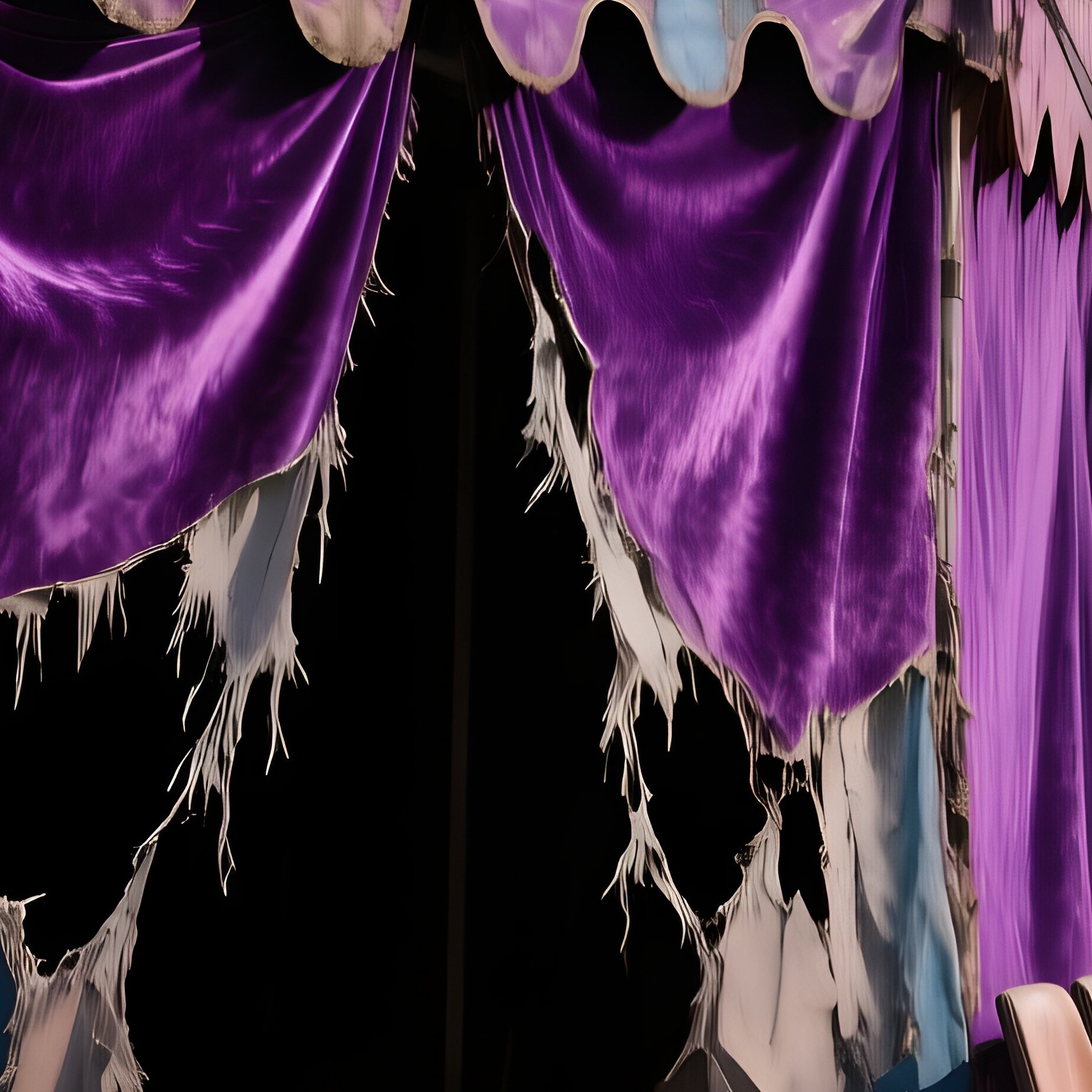 Abandoned Carnival Tent Evening Twilight - Full Resolution Quality Preview