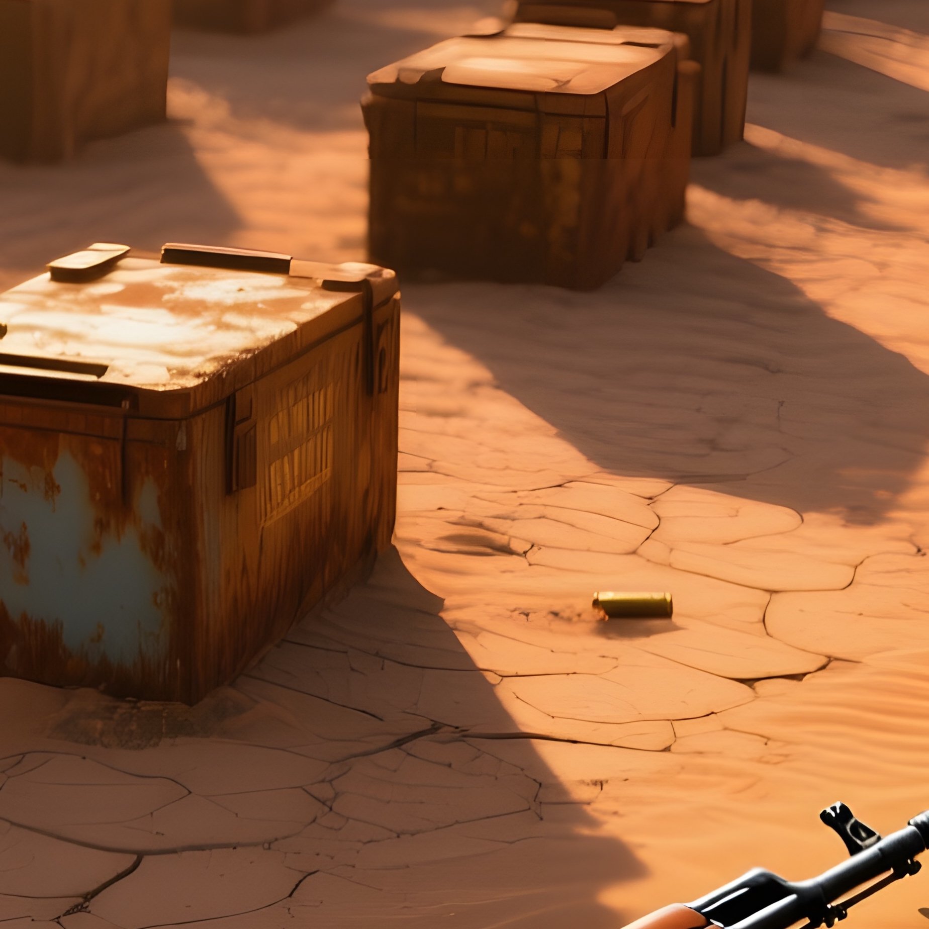 Abandoned Desert Outpost Sunrise - Full Resolution Quality Preview