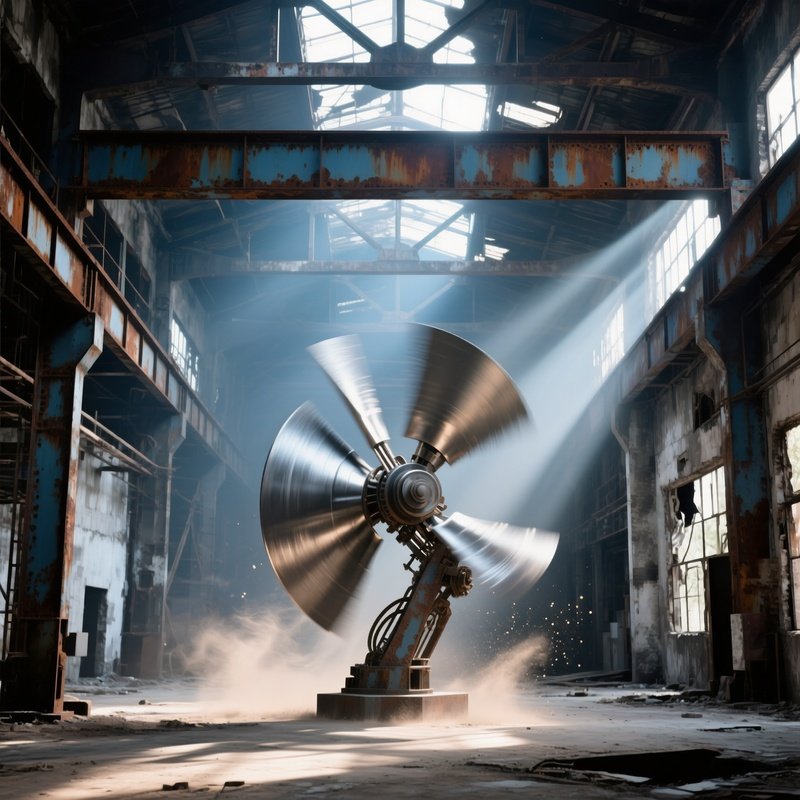 Abandoned Factory Art Space Kinetic Sculpture