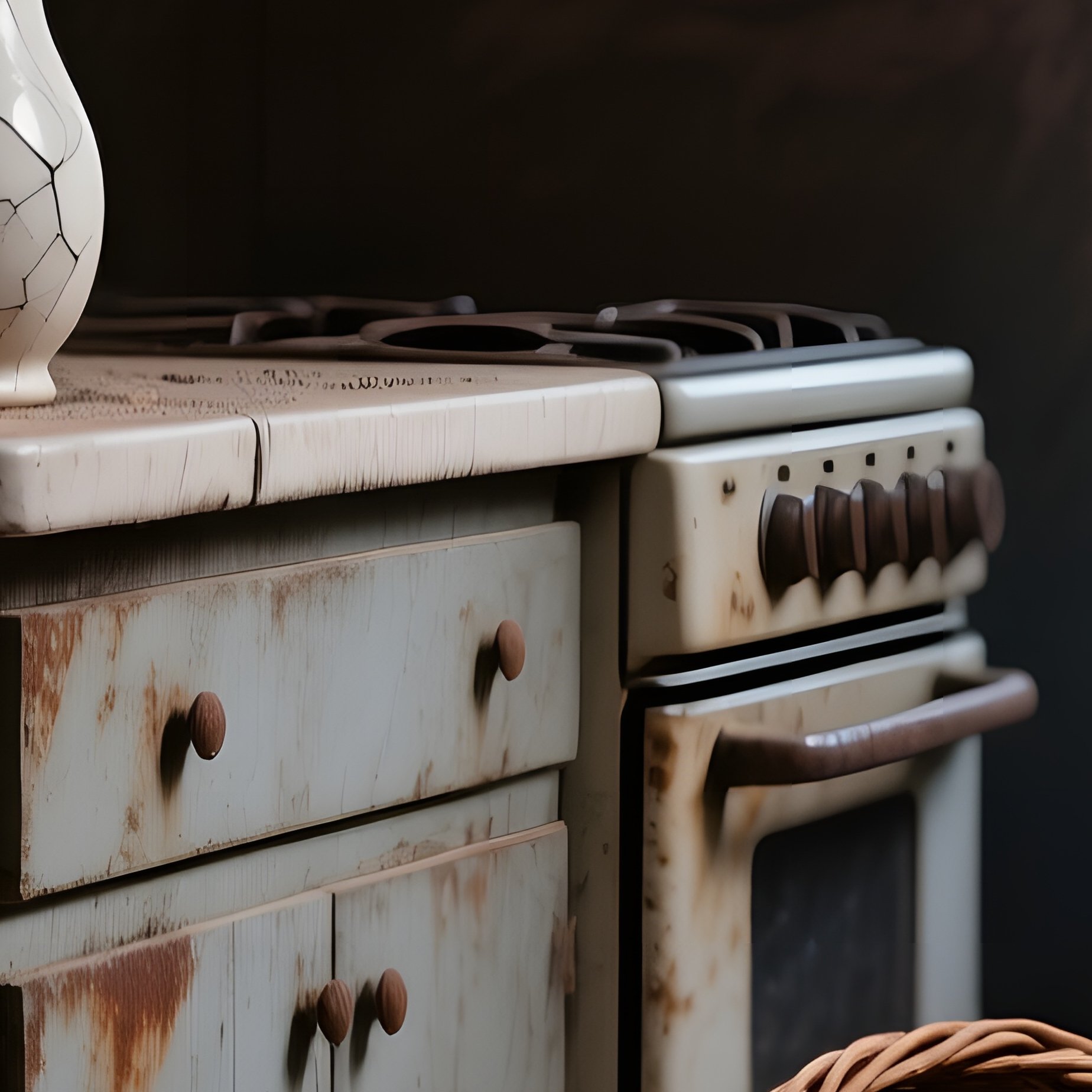 Abandoned Farmhouse Kitchen At Dusk - Full Resolution Quality Preview