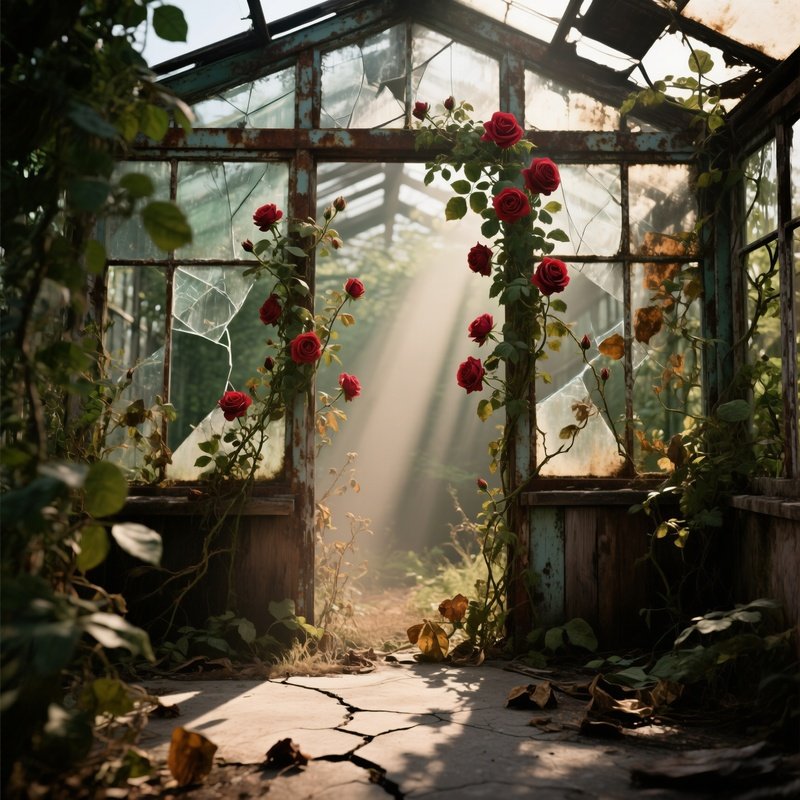 Abandoned Greenhouse Overrun By Nature