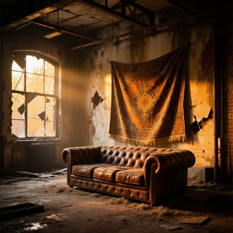 Abandoned Industrial Loft Golden Hour