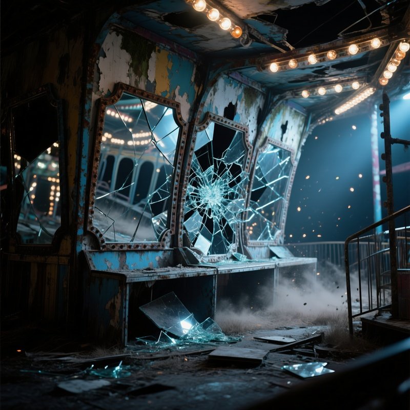 Abandoned Mirrors House Strobe Lights