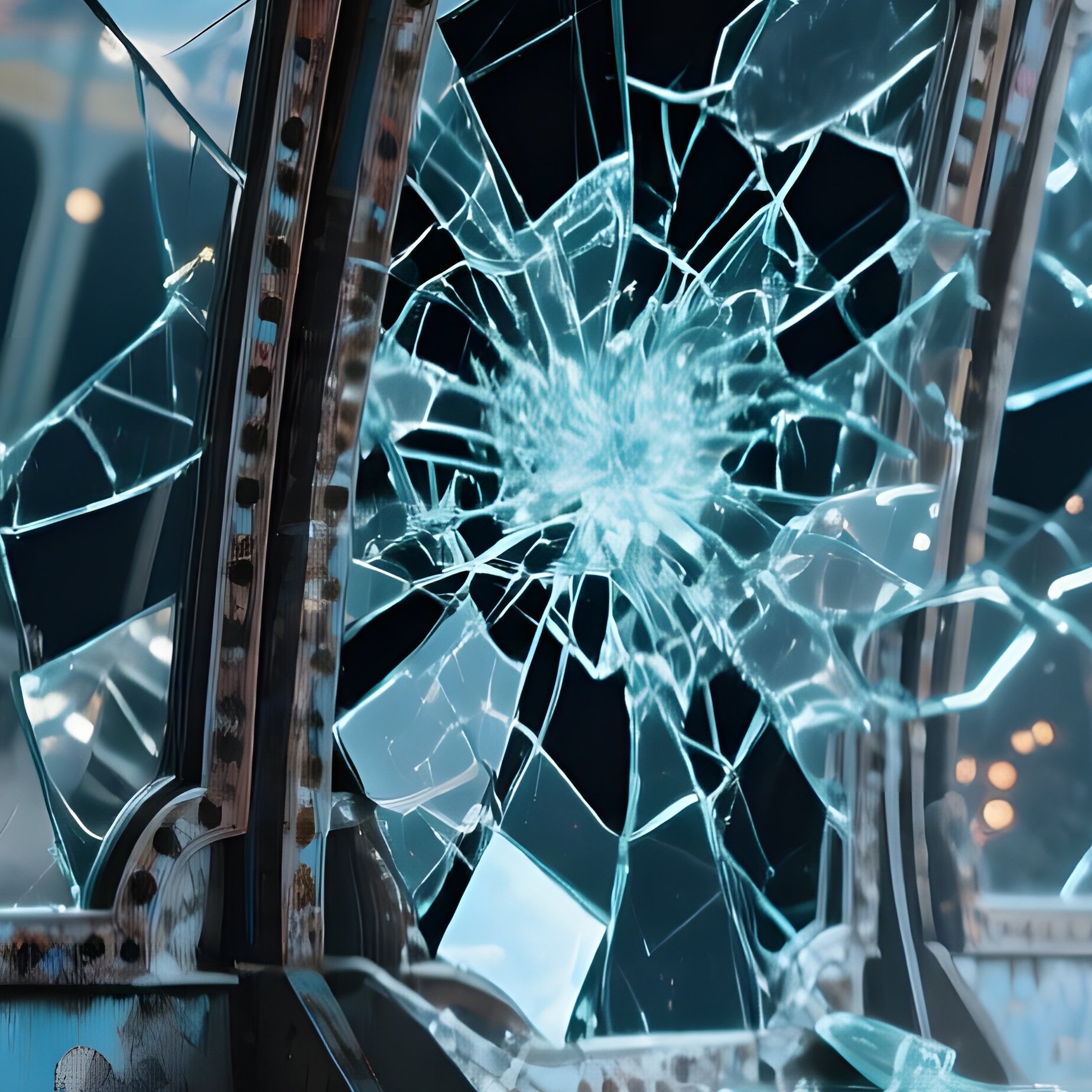 Abandoned Mirrors House Strobe Lights - Full Resolution Quality Preview