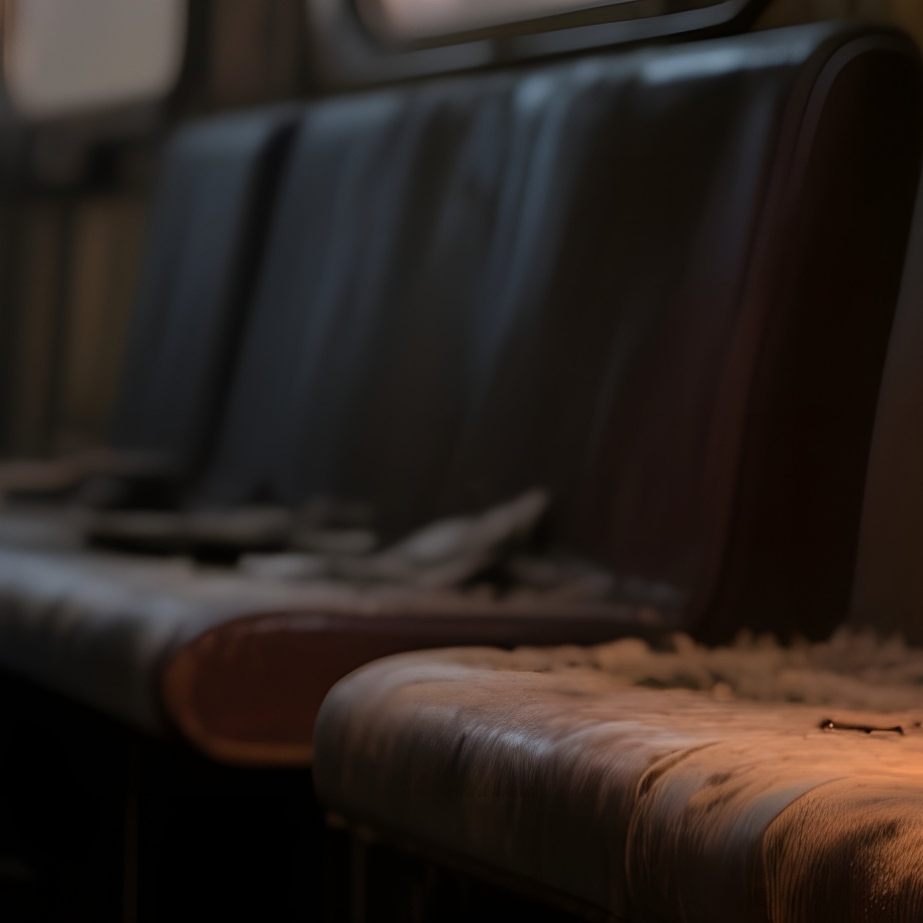 Abandoned Railway Carriage Interior At Dusk - Full Resolution Quality Preview