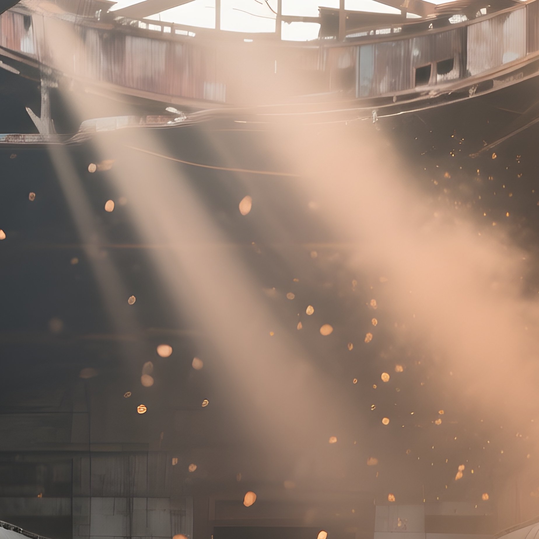 Abandoned Roundhouse Interior - Full Resolution Quality Preview
