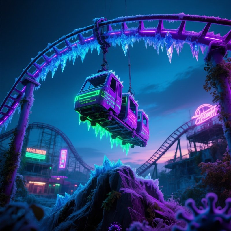 Abandoned Theme Park Ride Frozen Mid Motion Dormant Virus