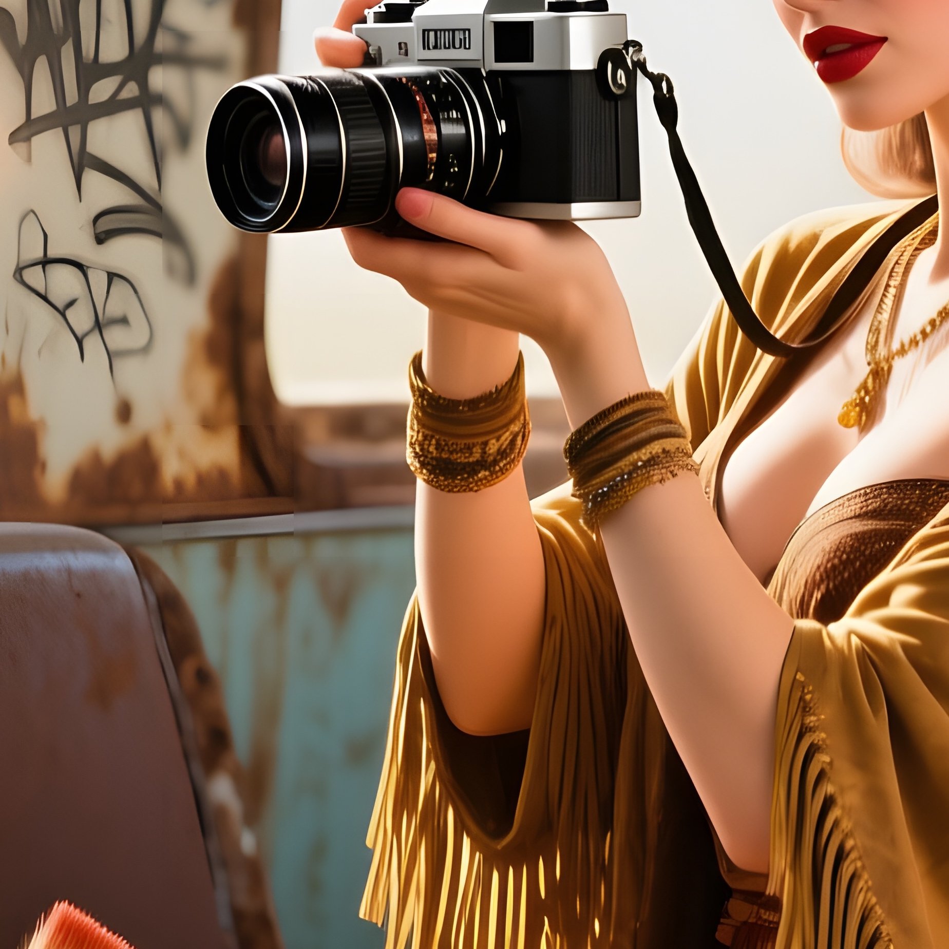 Abandoned Train Car Art Studio Boho Pin Up - Full Resolution Quality Preview