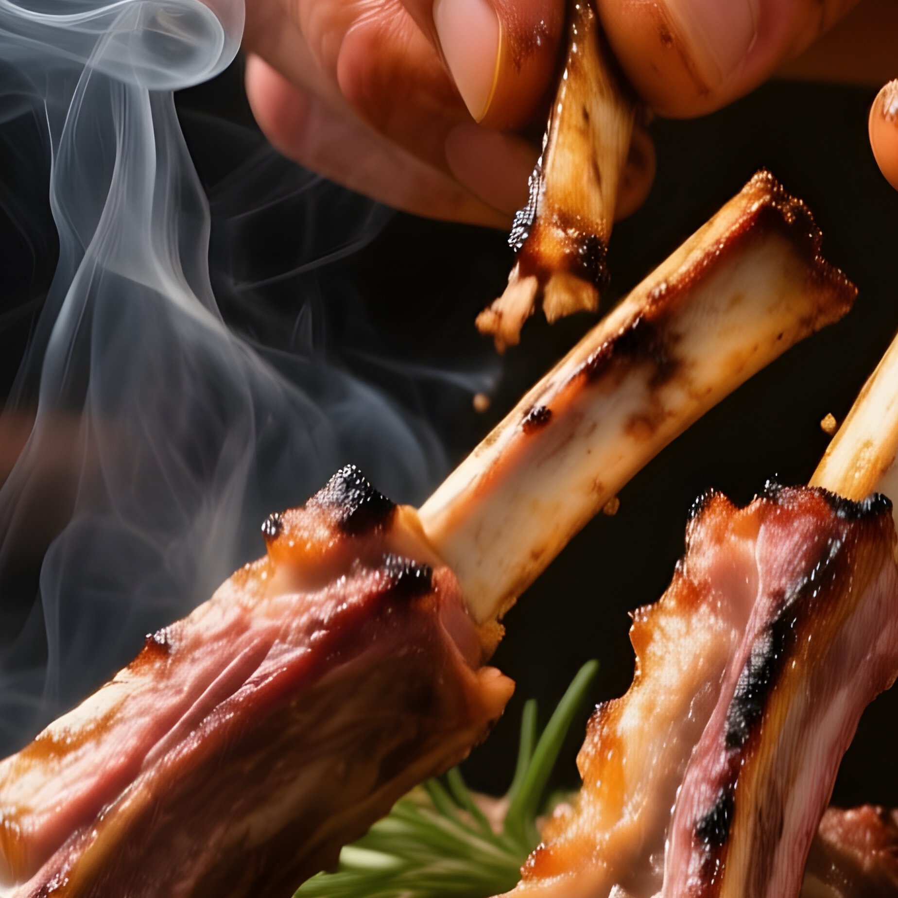 Abbacchio Allo Scottadito Grilled Lamb Chops - Full Resolution Quality Preview