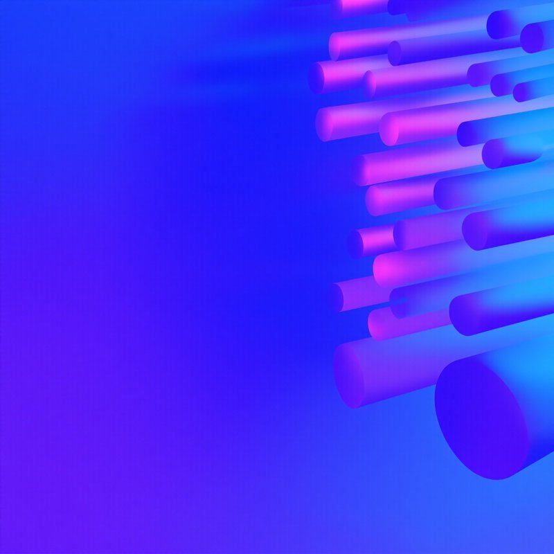 Abstract Arrangement Of Cylindrical Shapes Abstract Cylinders