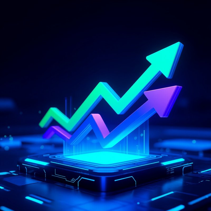 Abstract Arrows Representing Stock Values 2