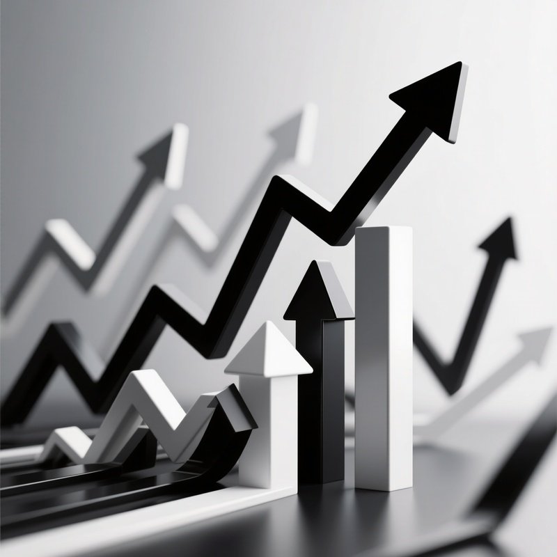 Abstract Arrows Representing Stock Values