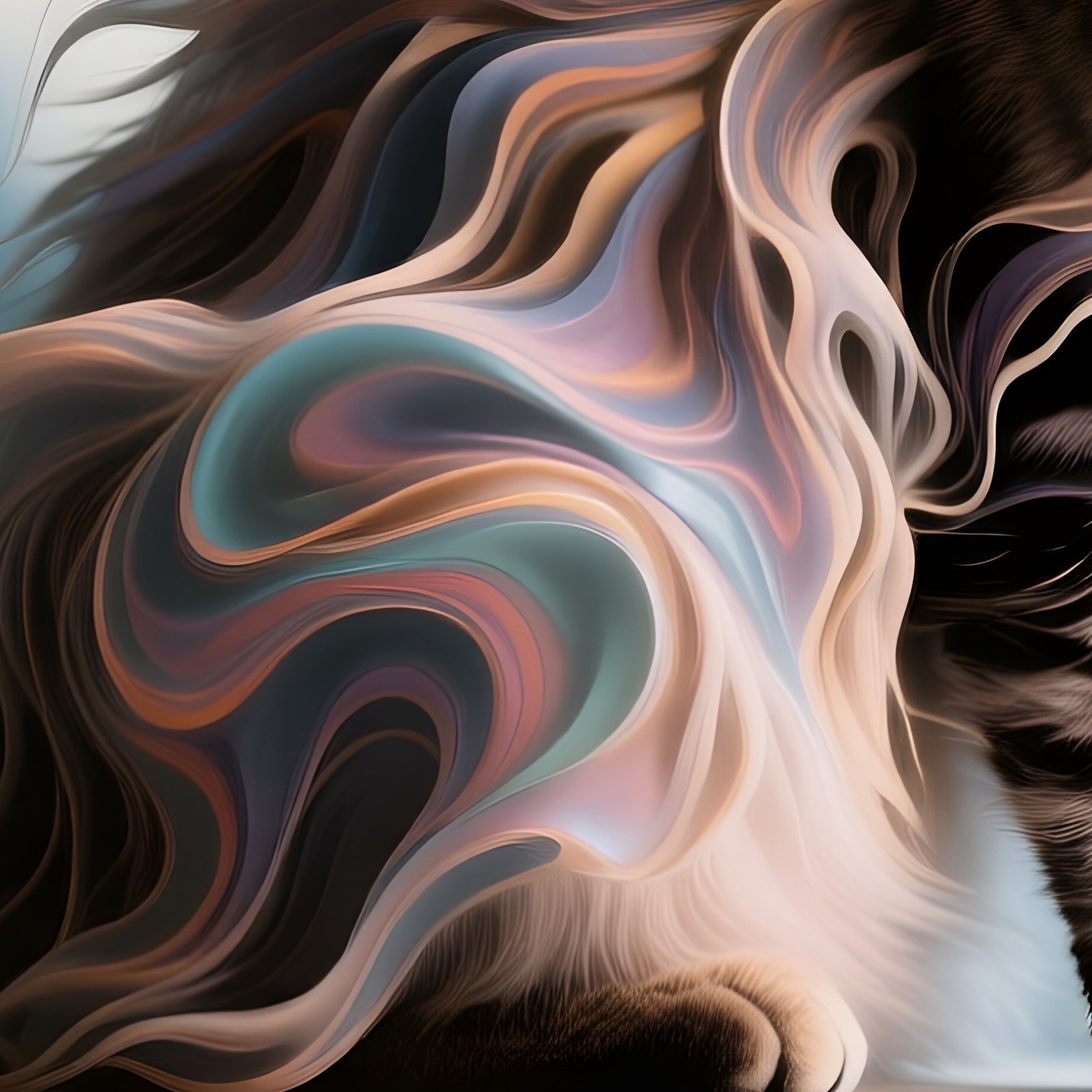 Abstract Balinese Cat On High Shelf - Full Resolution Quality Preview
