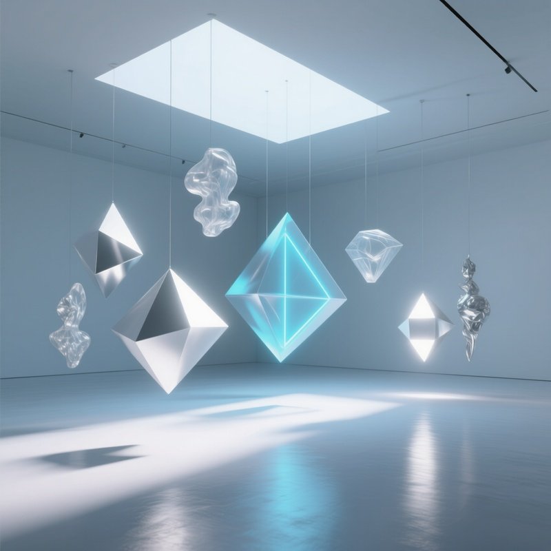 Abstract Conceptual Art Installation In A Void Space