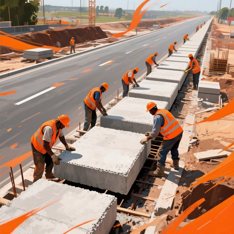 Abstract Concrete Road Scene