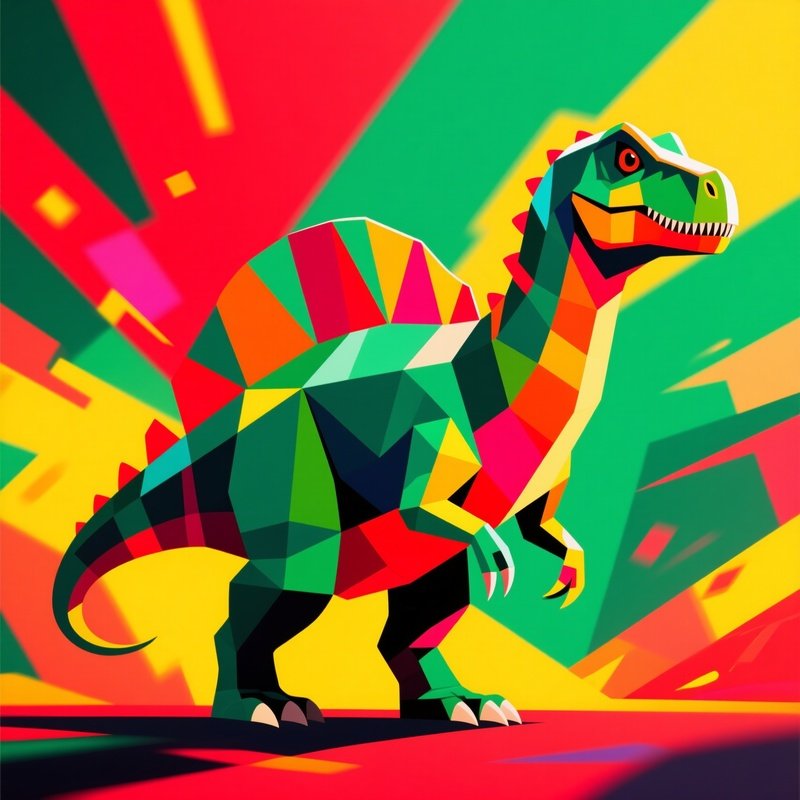 Abstract Dinosaur Art