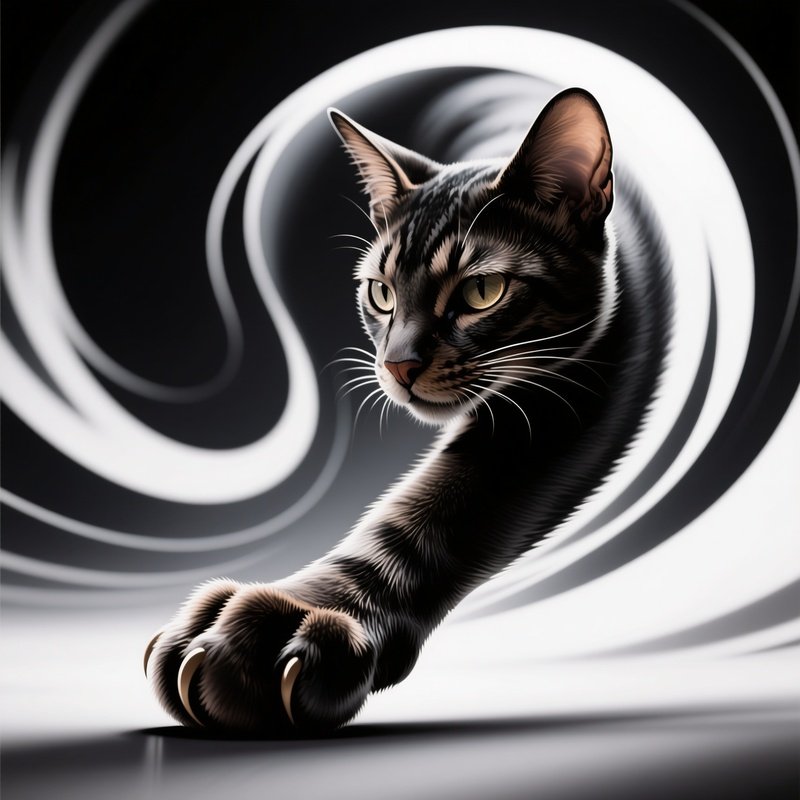 Abstract Egyptian Mau Paw Art