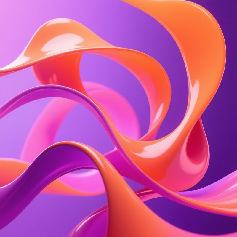 Abstract Fluid Shapes Abstract Digital Art