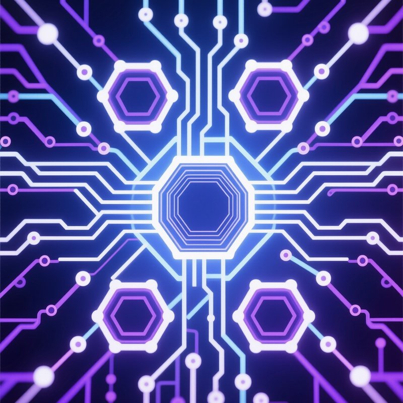 Abstract Geometric Pattern Resembling A Circuit Board Technology