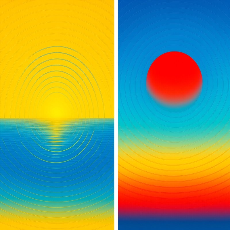 Abstract Geometric Shapes And Landscapes Abstract Art Geometric