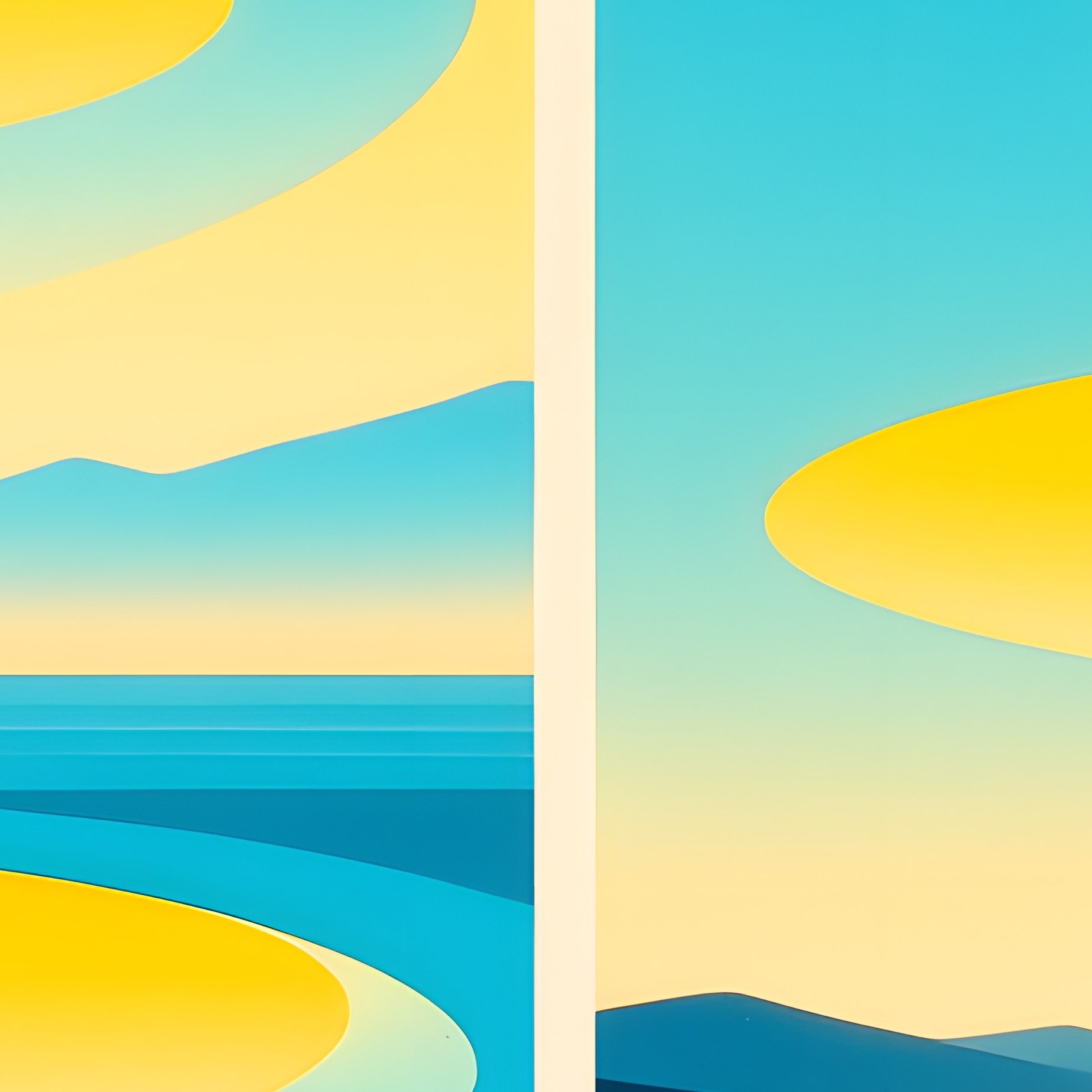 Abstract Geometric Shapes In A Landscape Setting Abstract - Full Resolution Quality Preview