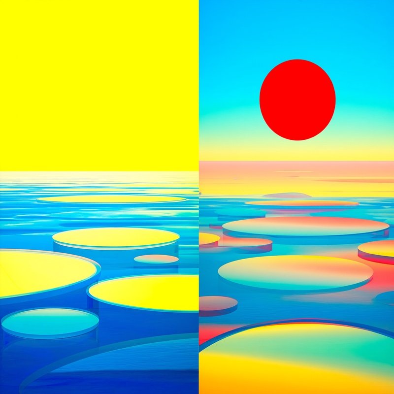 Abstract Geometric Shapes In A Landscape Setting Abstract