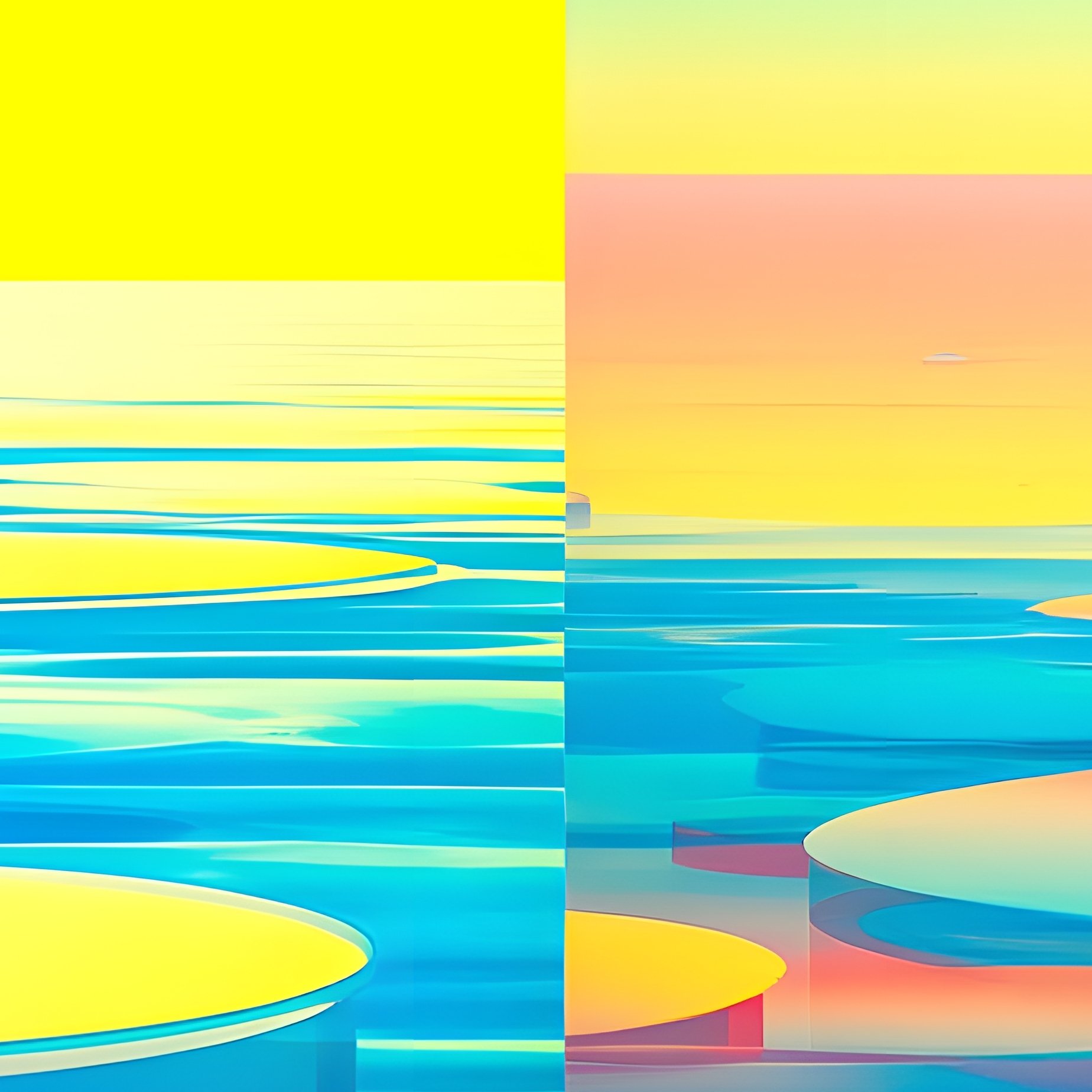 Abstract Geometric Shapes In A Landscape Setting Abstract - Full Resolution Quality Preview