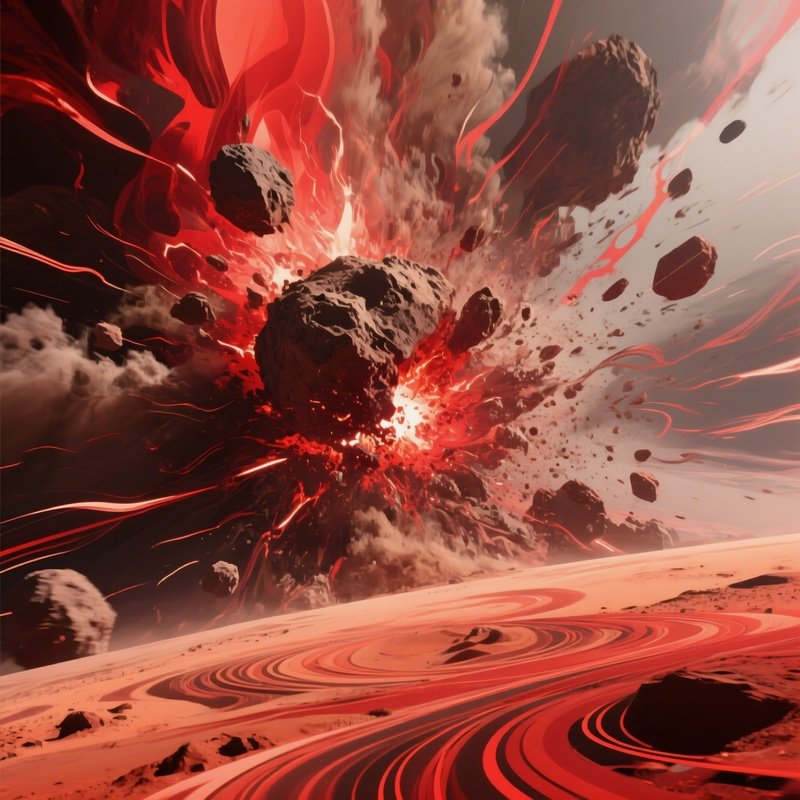 Abstract Interpretation Of A Meteor Striking Mars Surface