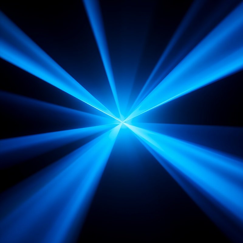 Abstract Light Beams Converging Towards A Central Point Abstract