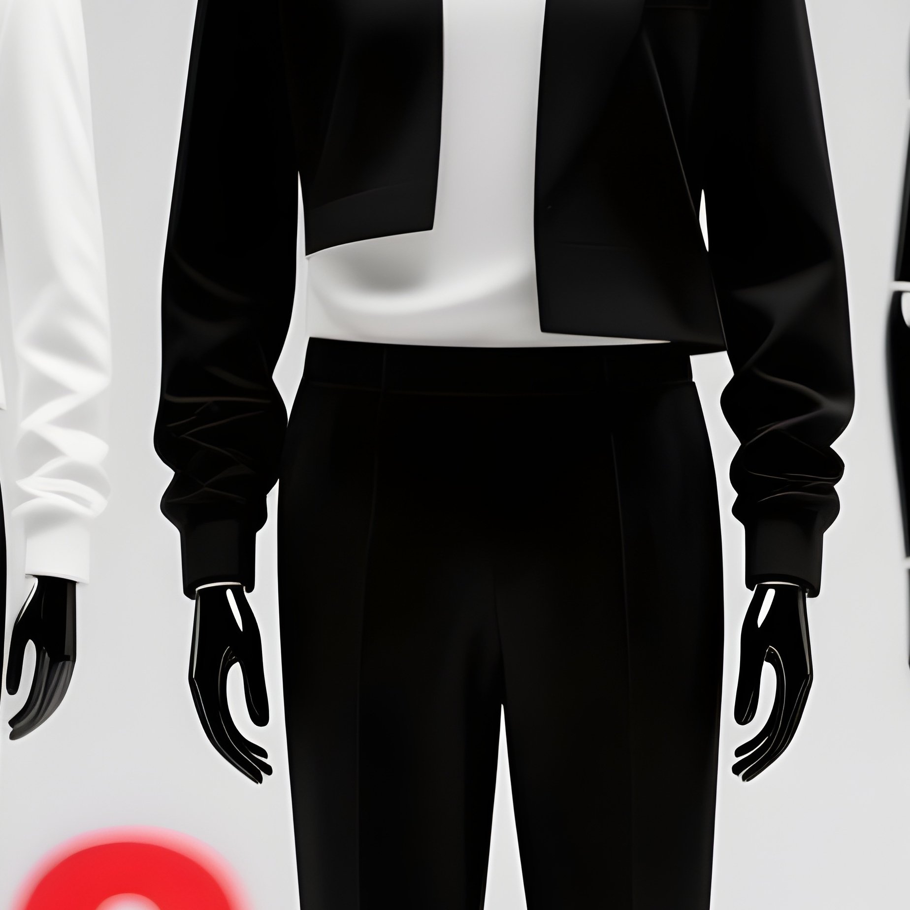 Abstract Mannequins With Red Percentage Symbols - Full Resolution Quality Preview