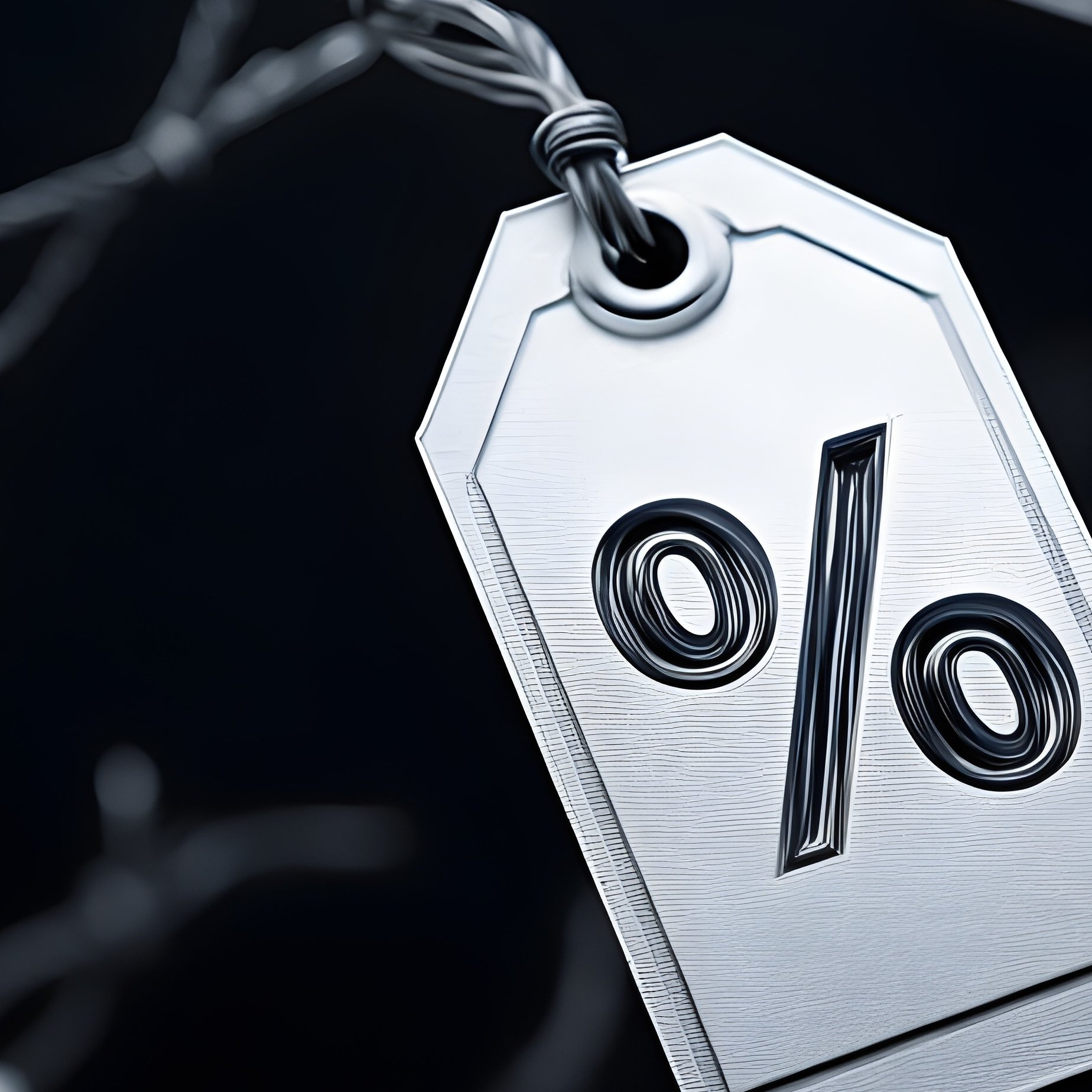 Abstract Price Tags Hanging From Wires - Full Resolution Quality Preview