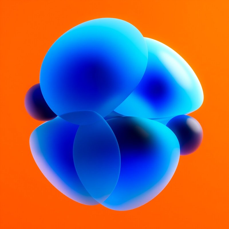 Abstract Spheres On A Vibrant Background Abstract Spheres