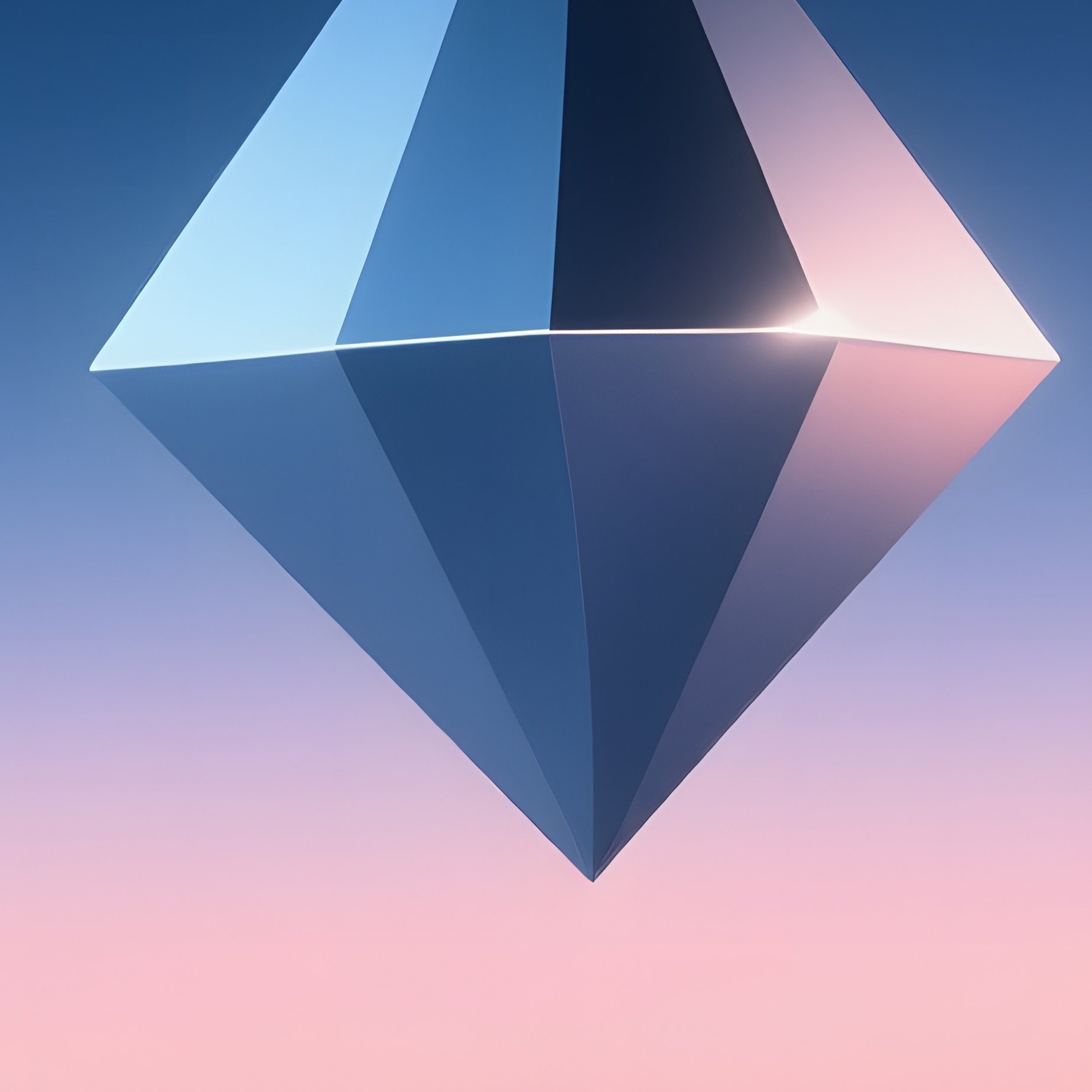 Abstract Symbolic Landscape With Floating Geometric Shapes - Full Resolution Quality Preview