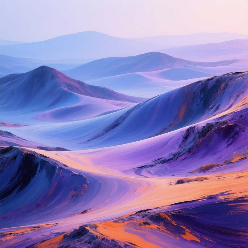 Abstract Texture Landscape With Fluid Colors