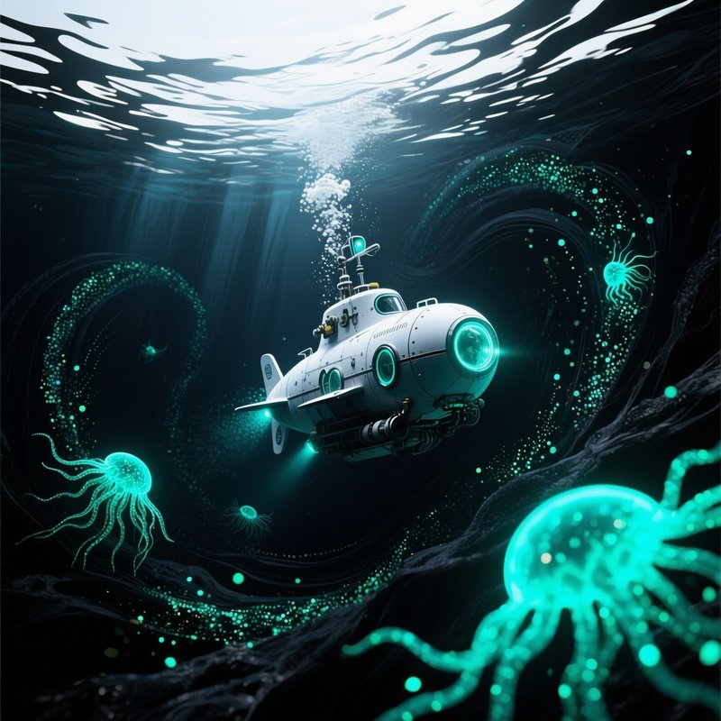 Abyssal Exploration With Submersible Digital Art