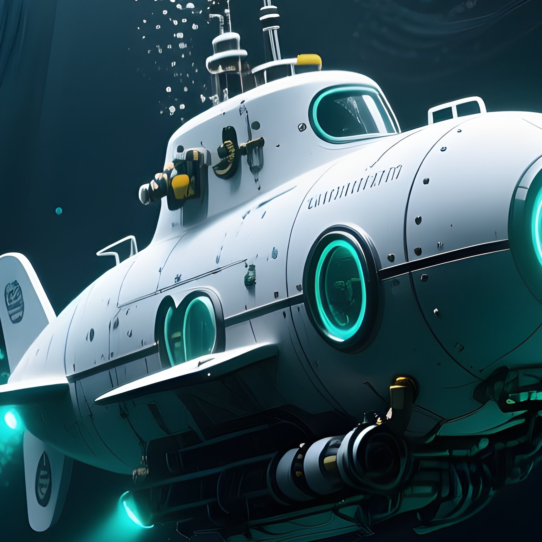 Abyssal Exploration With Submersible Digital Art - Full Resolution Quality Preview