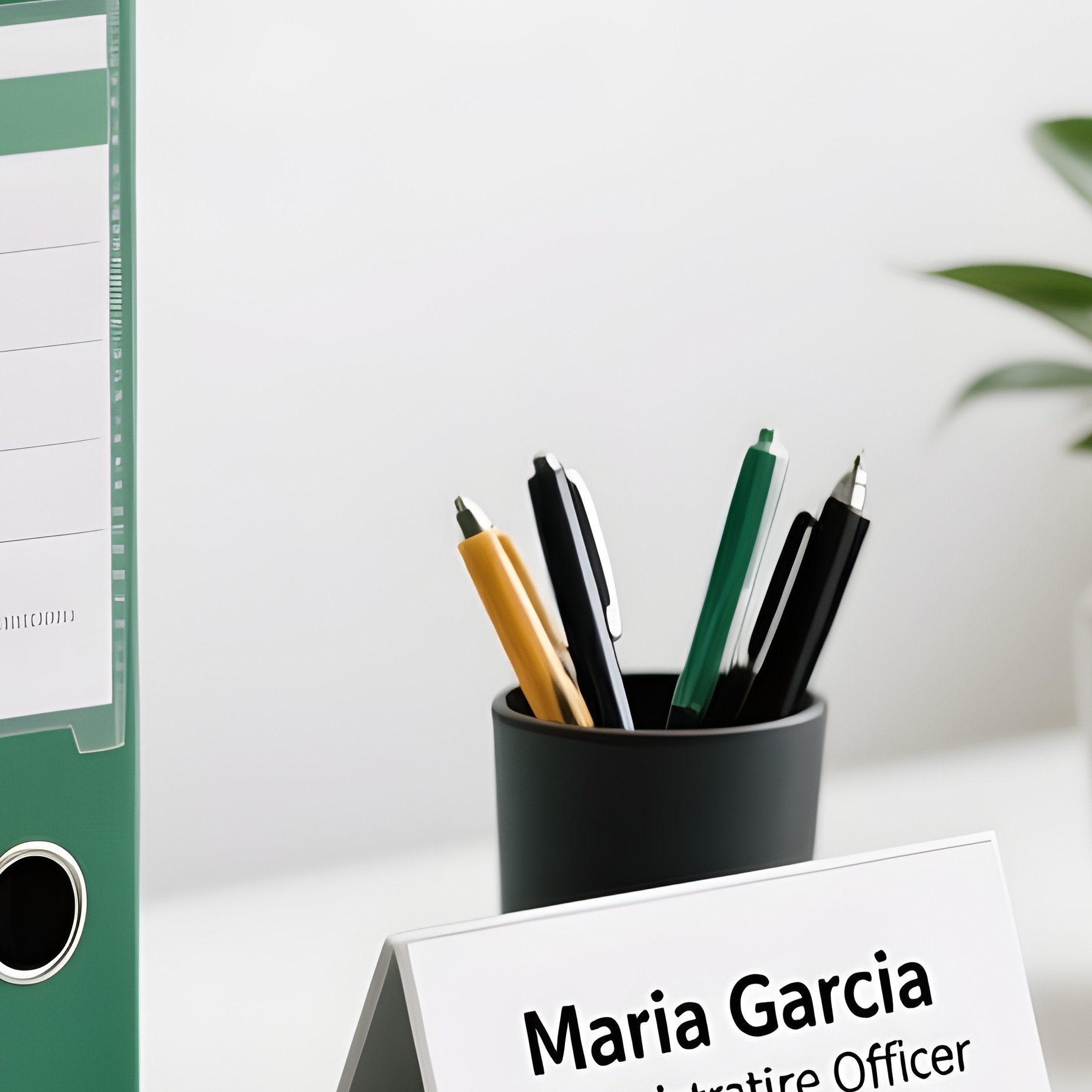 Administrative Desk With Organized Files - Full Resolution Quality Preview