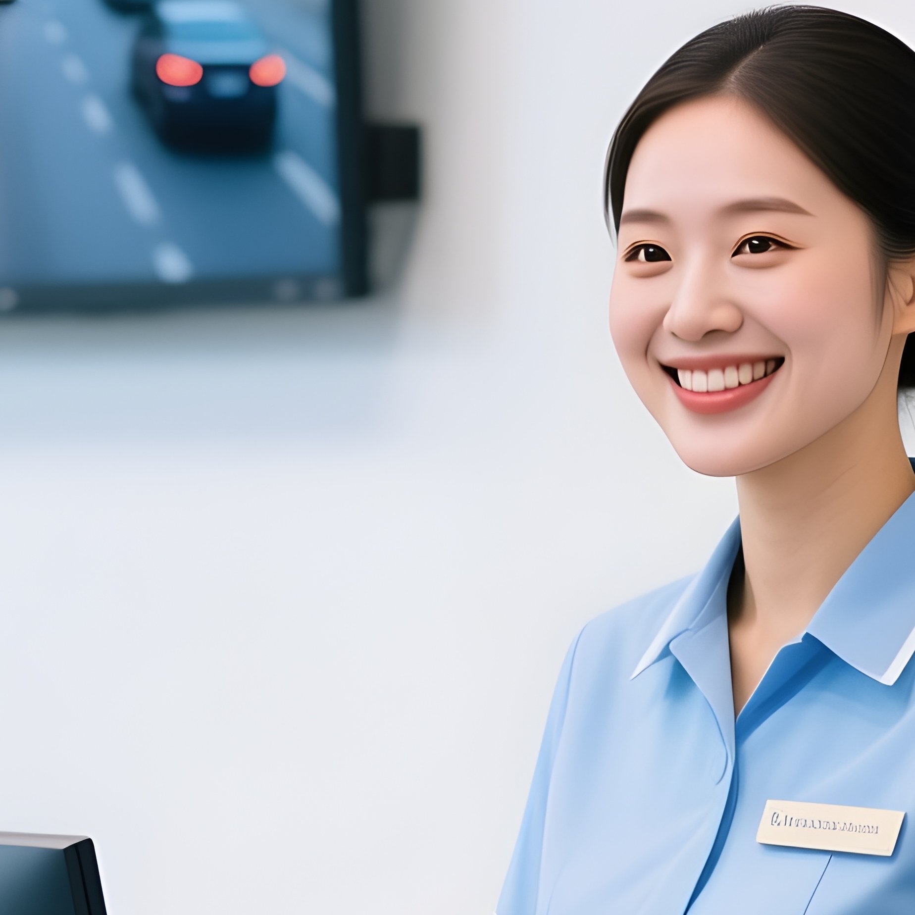 Administrative Lobby With Receptionist - Full Resolution Quality Preview