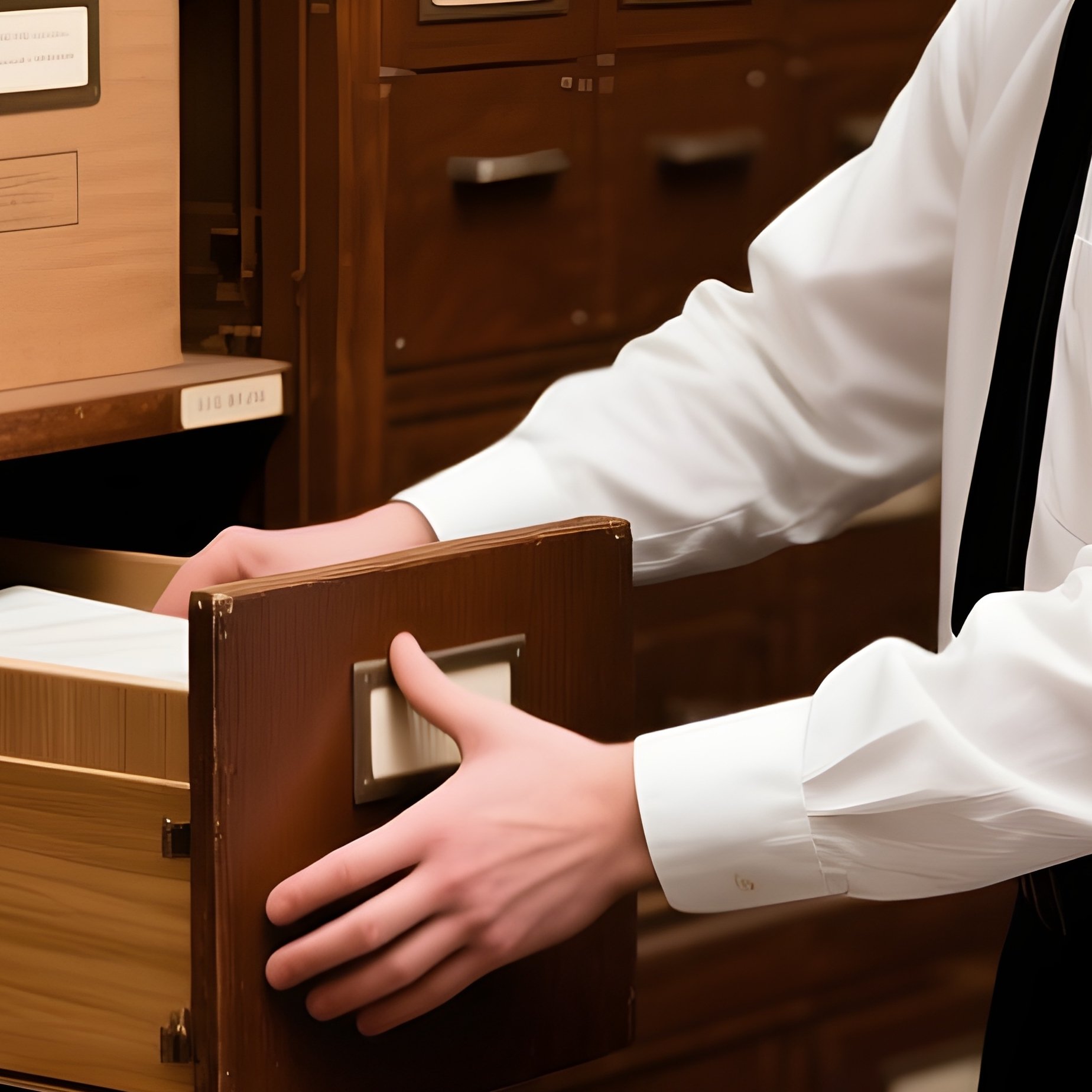 Administrative Office With Archival Files - Full Resolution Quality Preview