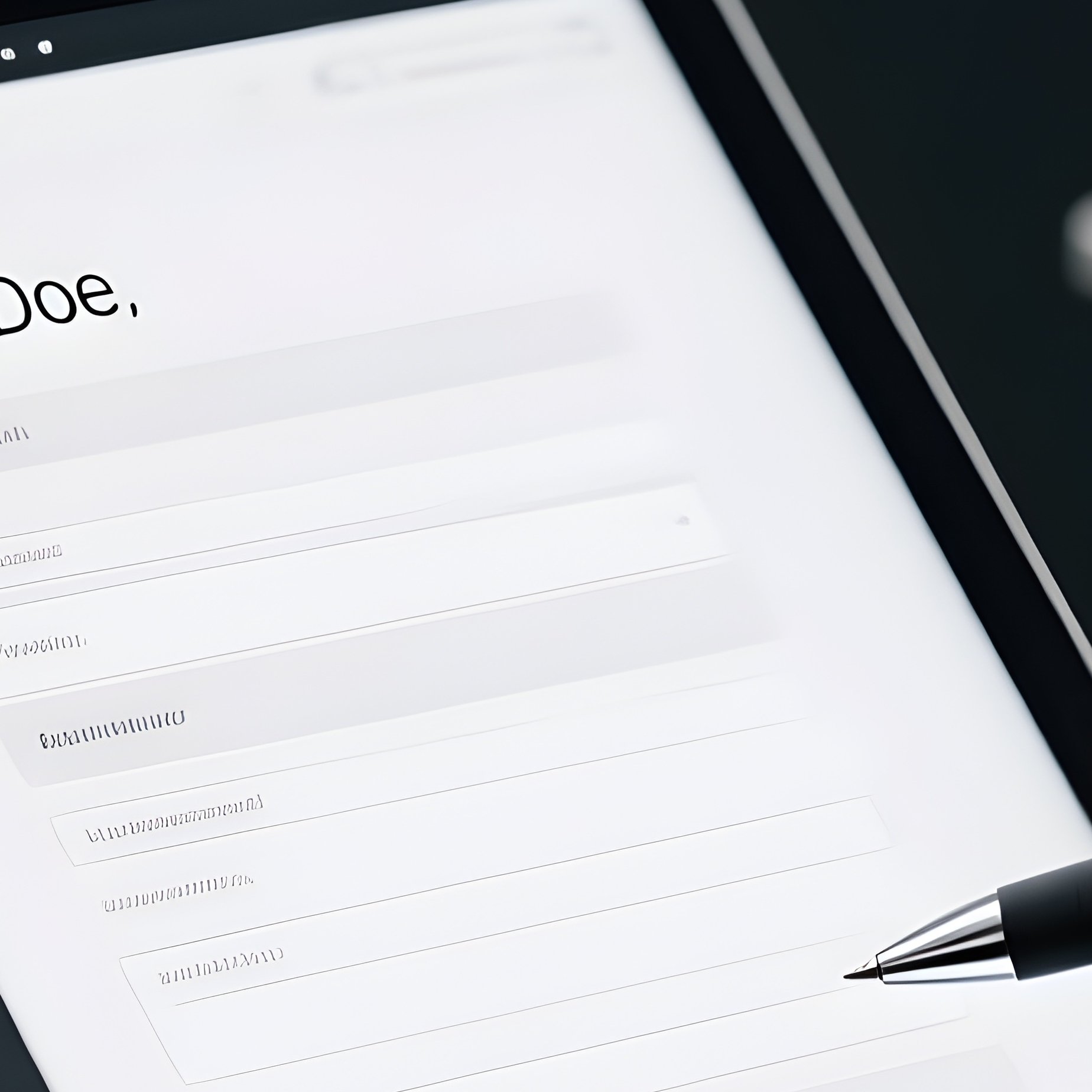 Administrative Office With Digital Tablet - Full Resolution Quality Preview