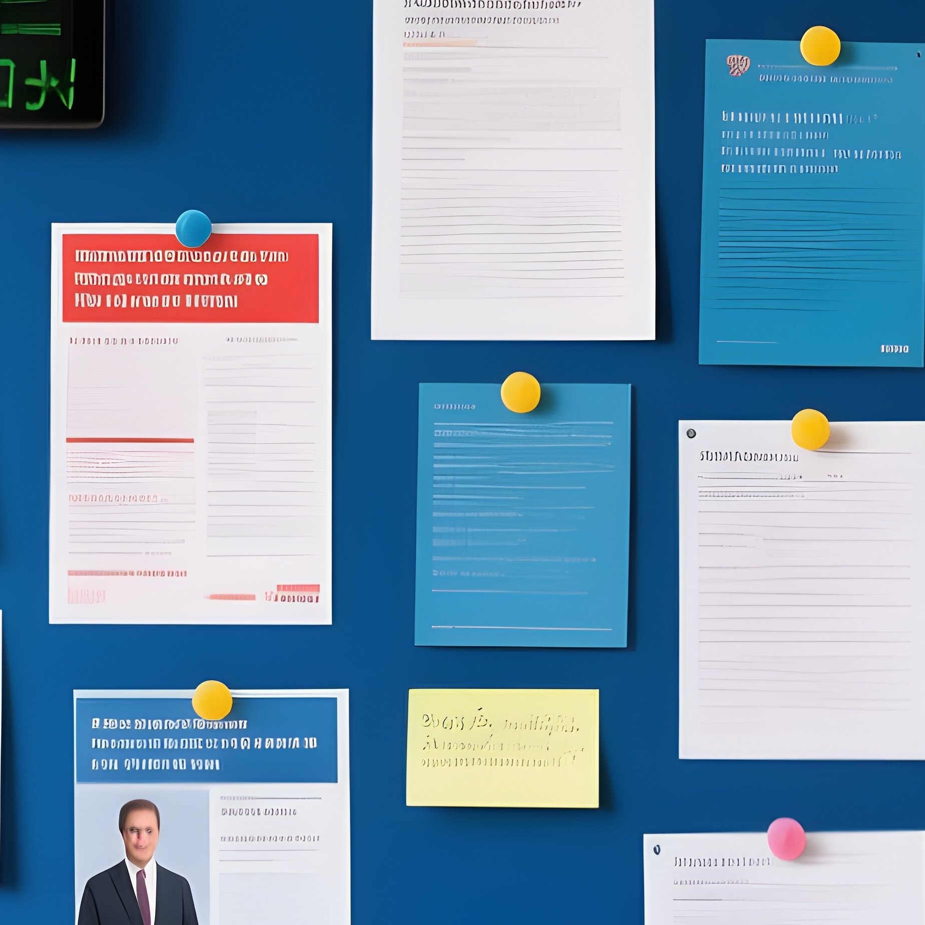 Administrative Office With Notice Board - Full Resolution Quality Preview