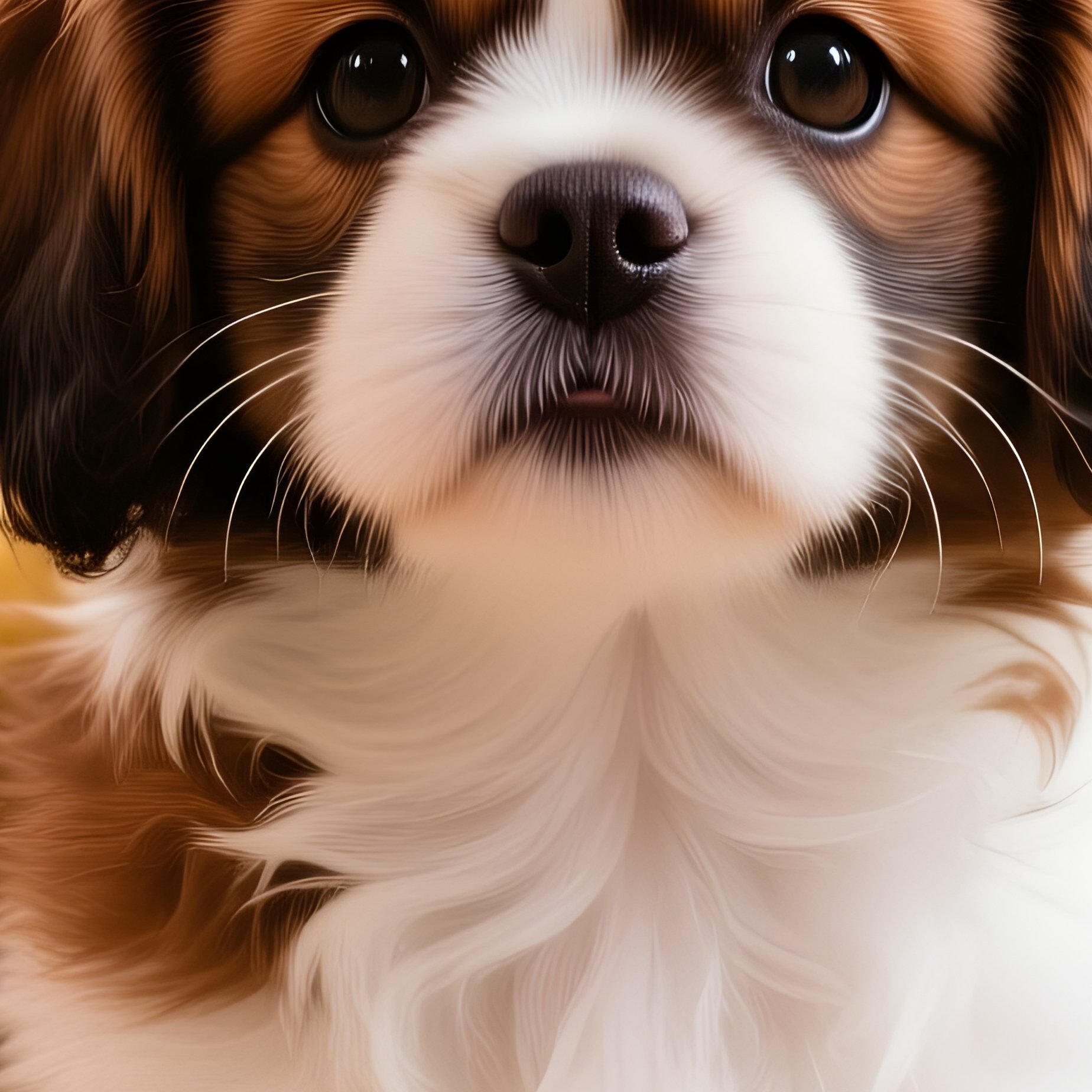 Adorable Tibetan Spaniel Puppy In Playful Situation - Full Resolution Quality Preview