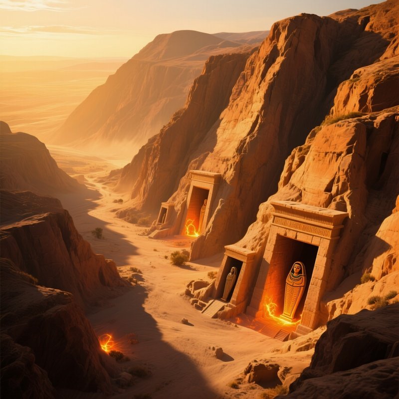 Aerial Valley Of Kings Golden Hour