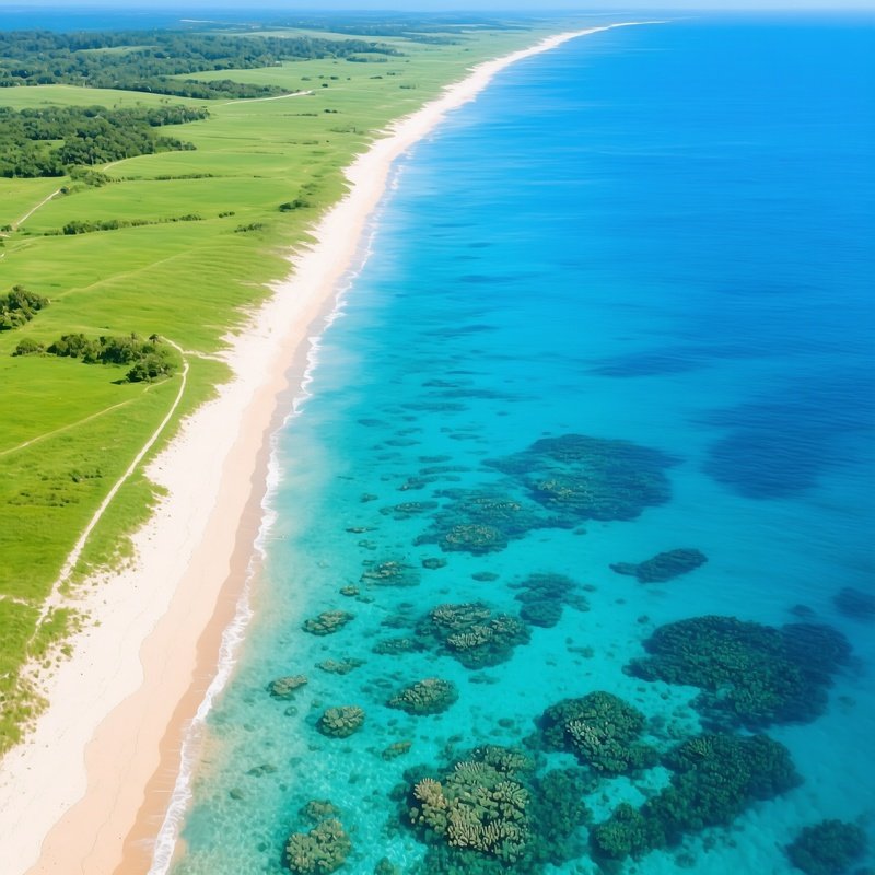 Aerial View Of A Coastal Landscape Coast Aerial View