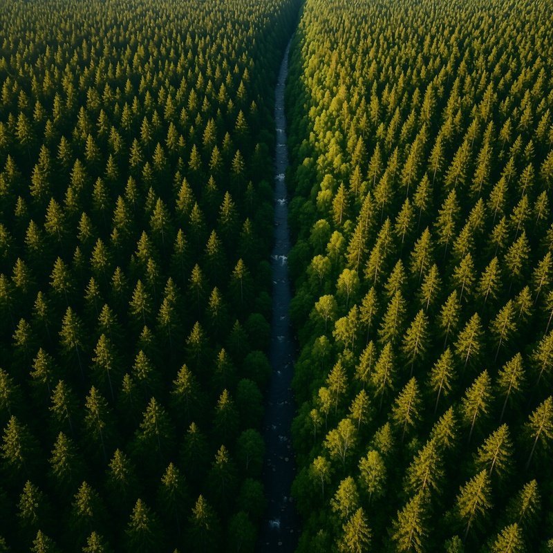 Aerial View Of A Dense Forest Forest Aerial View