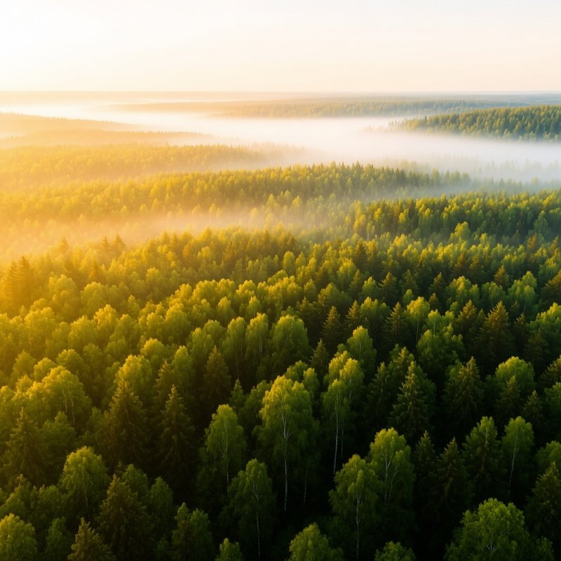 Aerial View Of A Dense Forest Forest Aerial View