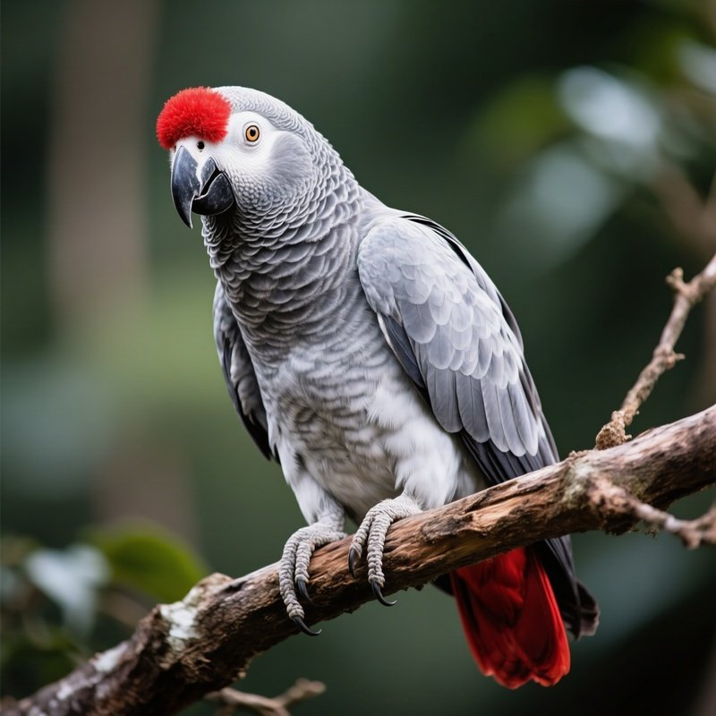 African Grey Parrot Natural Beautiful Bird