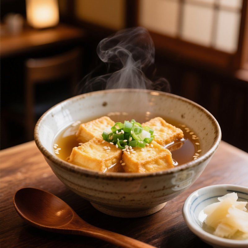 Agedashi Tofu Deep Fried Tofu Served In Warm Dashi Broth