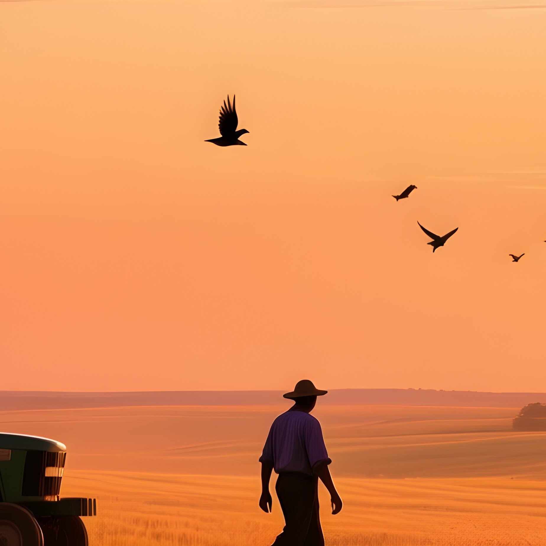 Agricultural Field During Sunset - Full Resolution Quality Preview