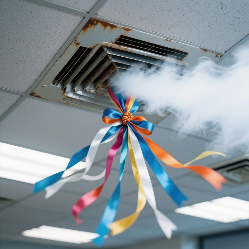 Air Conditioning Ribbons Blown By Vent
